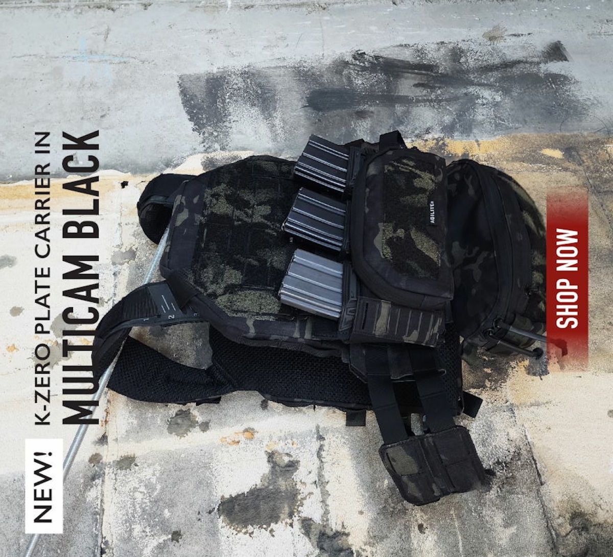 実物】AGILITE MULTICAM プレートキャリア K-ZERO K-Zero Low Profile